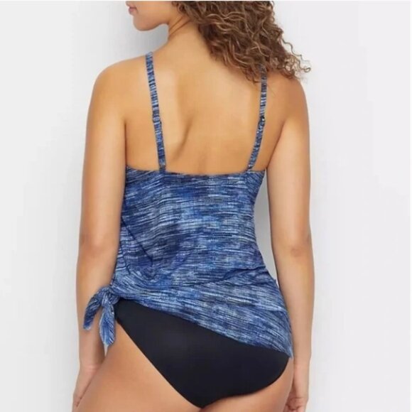 Magicsuit Jean Parker Underwire Side Tie Hardware Blue One Piece Swimsuit 12 - Picture 3 of 13